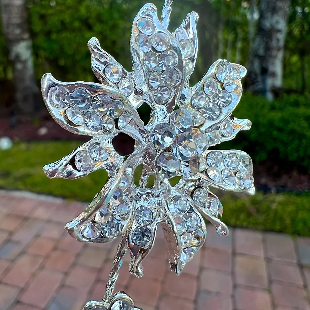 Austrian Crystal Floral Hair Jewelry Accesory